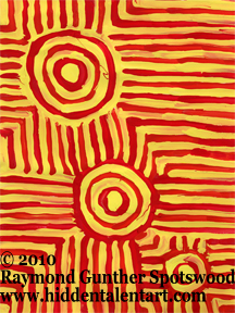 Tri-Circles - Tempera Painting from Raymond Gunther